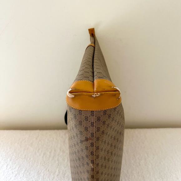 GUCCI Micro GG Sherry Line Canvas and Leather Tote - Picture 5 of 12